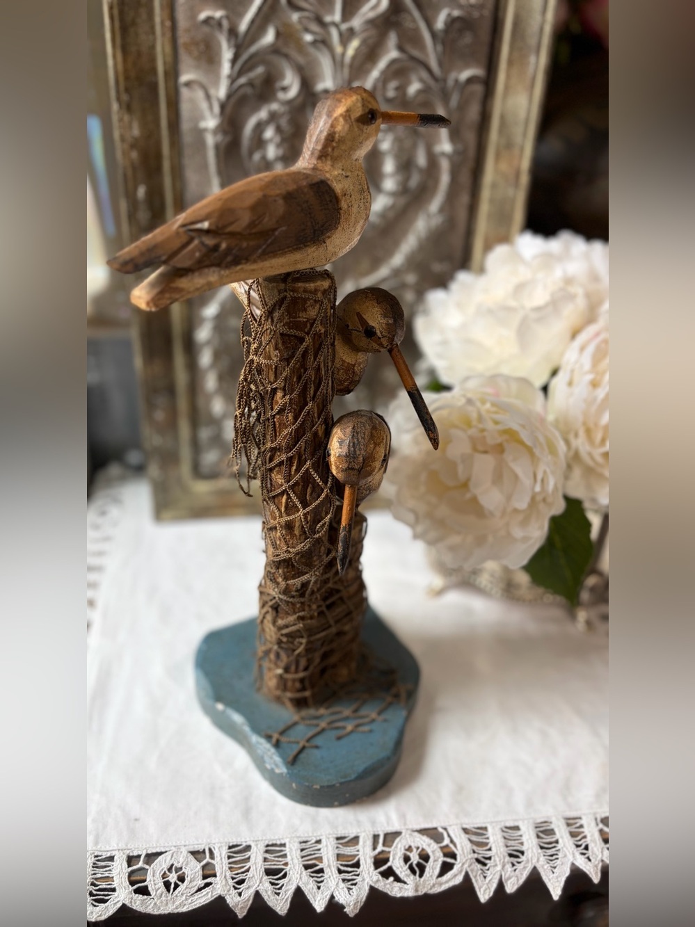Vintage Wood Shorebirds coastal beach decor - Picture 3 of 5